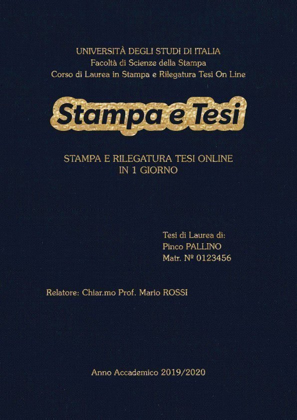 Seta Blu Oro LAYOUT 1 - Logo Centrato - Souvenir 