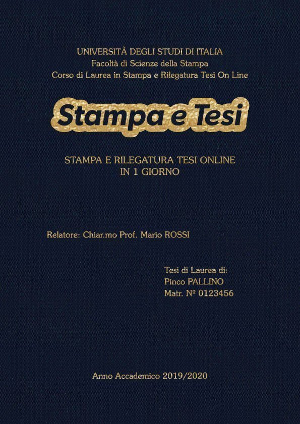 Seta Blu Oro LAYOUT 2 - Logo Centrato - Souvenir