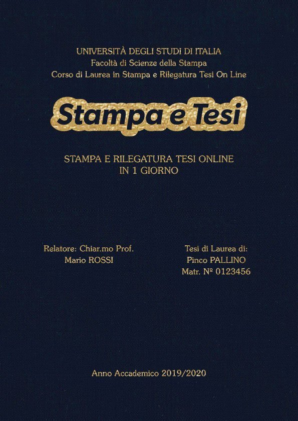 Seta Blu Oro LAYOUT 3 - Logo Centrato - Souvenir 