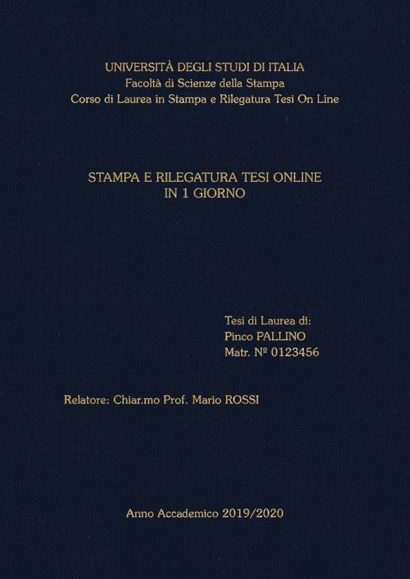 Seta Blu Oro LAYOUT 1 - Senza Logo - Souvenir