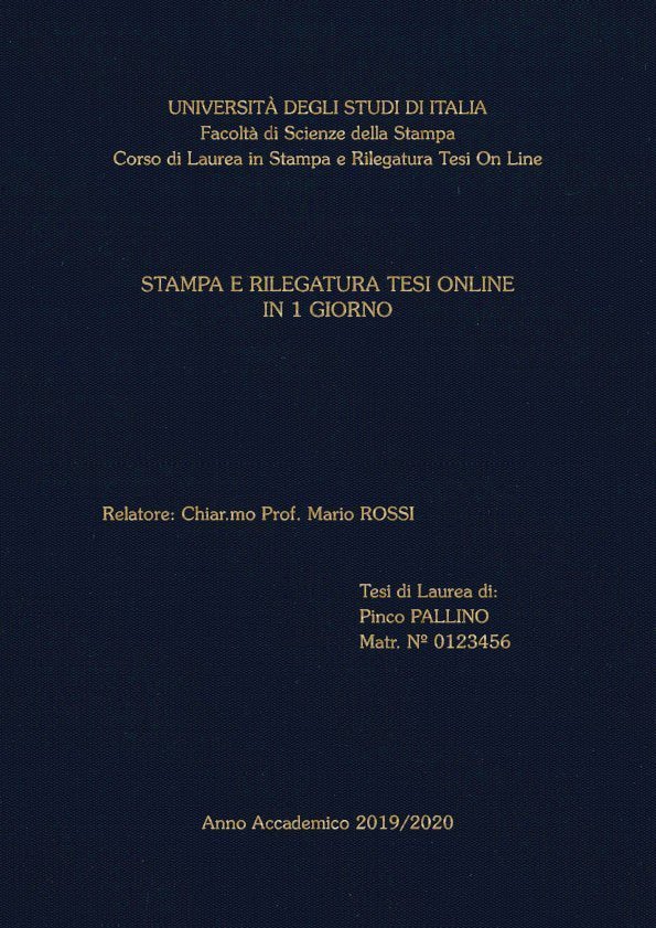 Seta Blu Oro LAYOUT 2 - Senza Logo - Souvenir