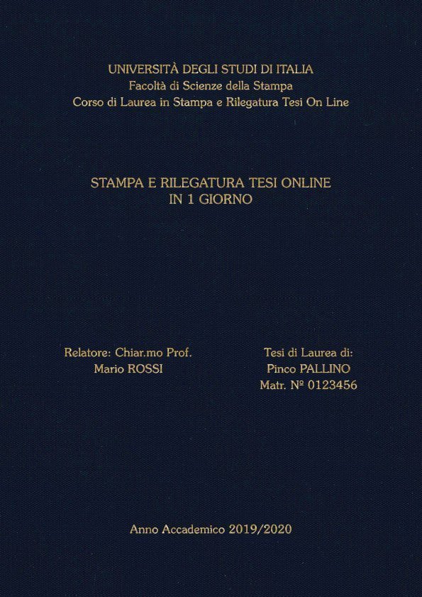 Seta Blu Oro LAYOUT 3 - Senza Logo - Souvenir 