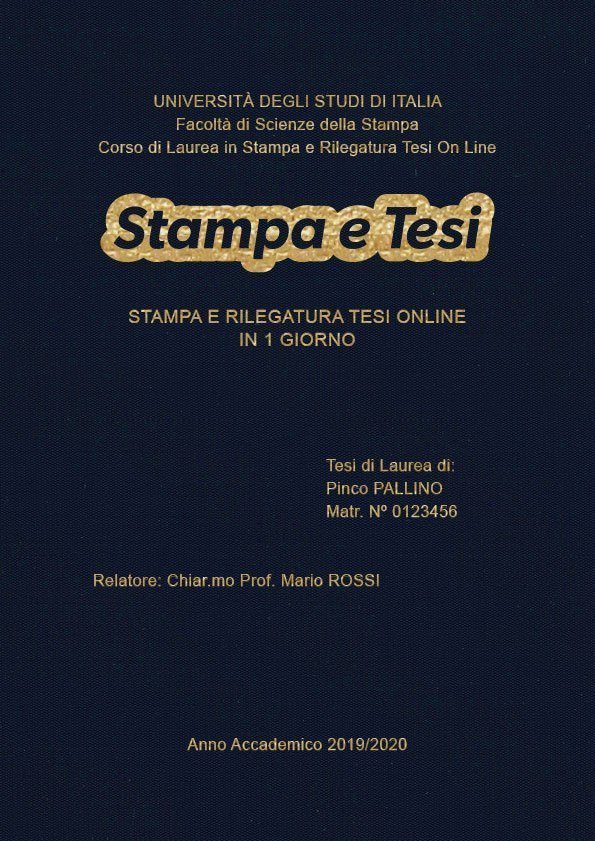 Seta Blu Oro LAYOUT 1 - Logo Centrato - Arial