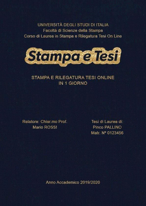 Seta Blu Oro LAYOUT 3 - Logo Centrato - Arial