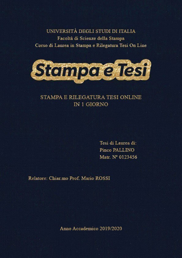 Seta Blu Oro LAYOUT 1 - Logo Centrato - Times New Roman