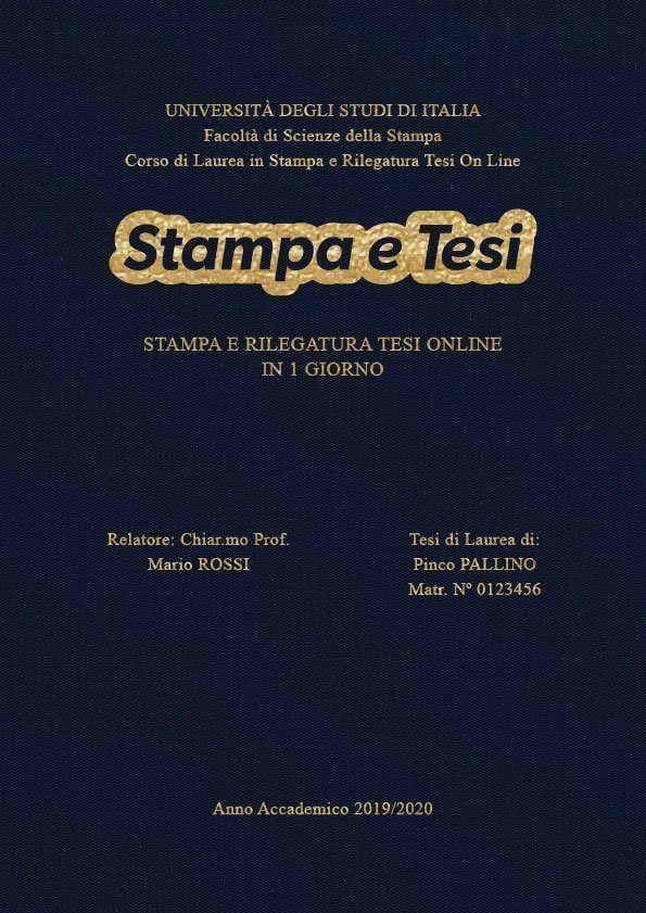 Seta Blu Oro LAYOUT 3 - Logo Centrato - Times New Roman