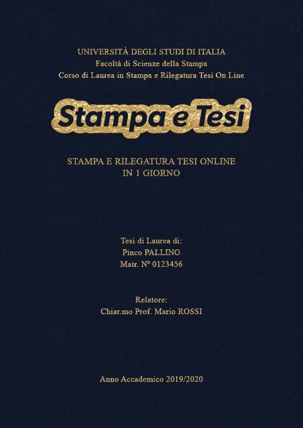 Seta Blu Oro LAYOUT 4 - Logo Centrato - Times New Roman