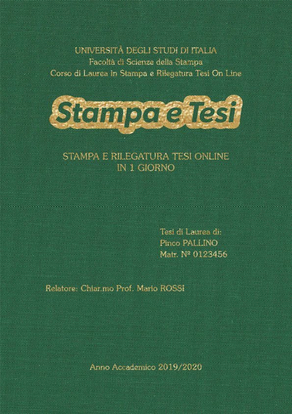 Seta Verde Oro LAYOUT 1 - Logo Centrato - Souvenir 