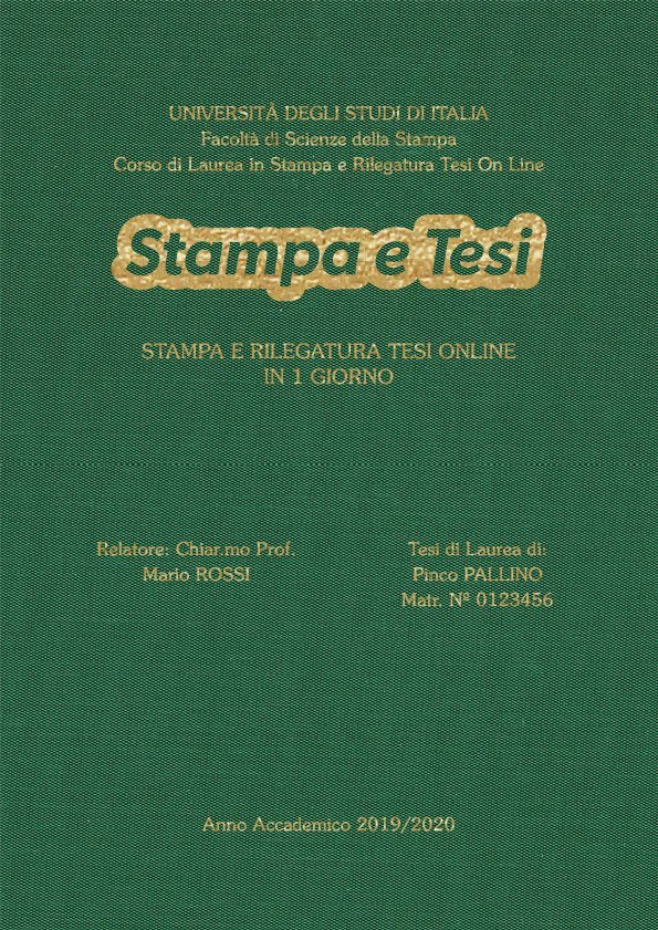 Seta Verde Oro LAYOUT 3 - Logo Centrato - Souvenir 