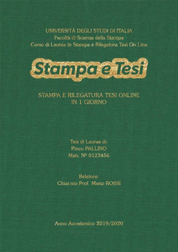 Seta Verde Oro LAYOUT 4 - Logo Centrato - Souvenir 