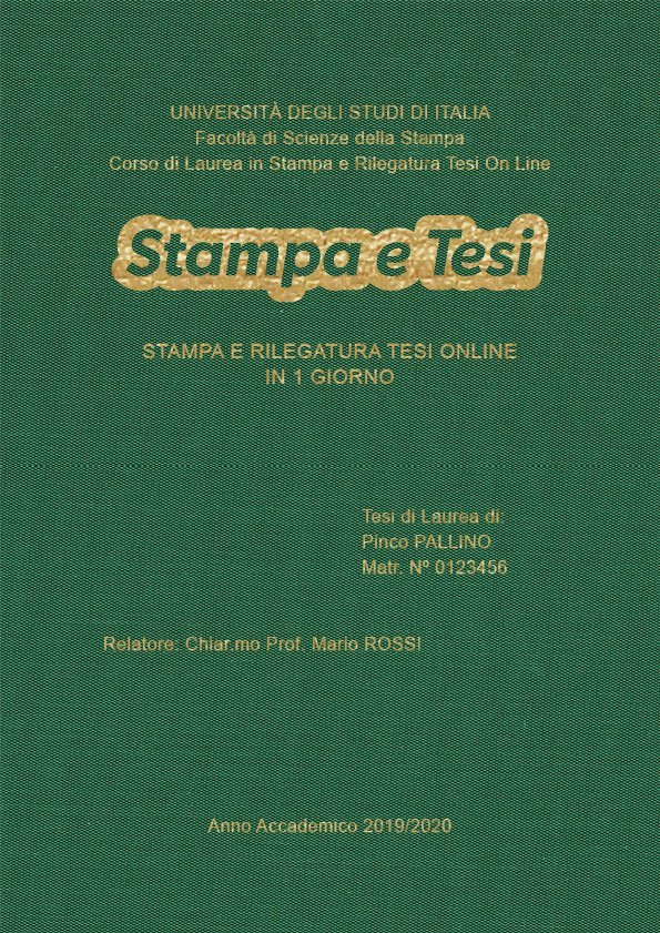 Seta Verde Oro LAYOUT 1 - Logo Centrato - Arial