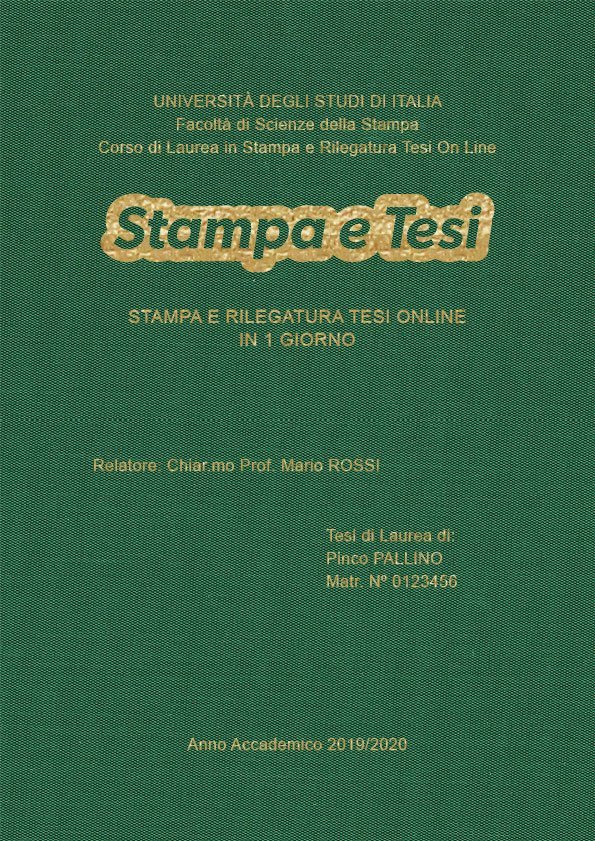 Seta Verde Oro LAYOUT 2 - Logo Centrato - Arial