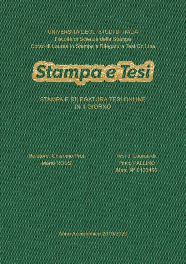 Seta Verde Oro LAYOUT 3 - Logo Centrato - Arial