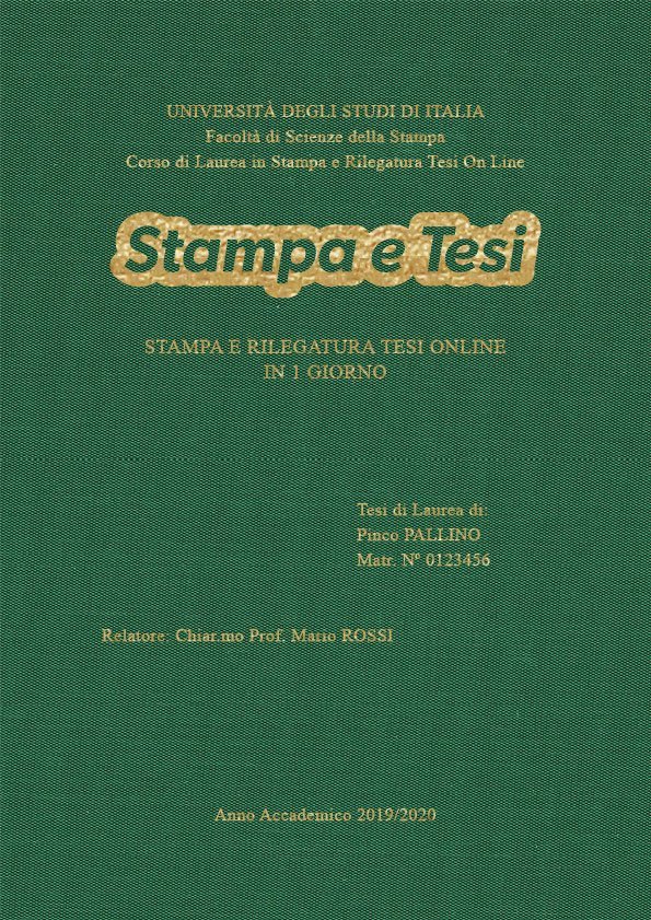 Seta Verde Oro LAYOUT 1 - Logo Centrato - Times New Roman