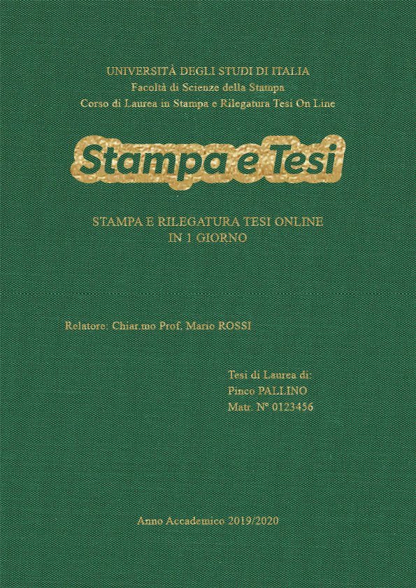 Seta Verde Oro LAYOUT 2 - Logo Centrato - Times New Roman