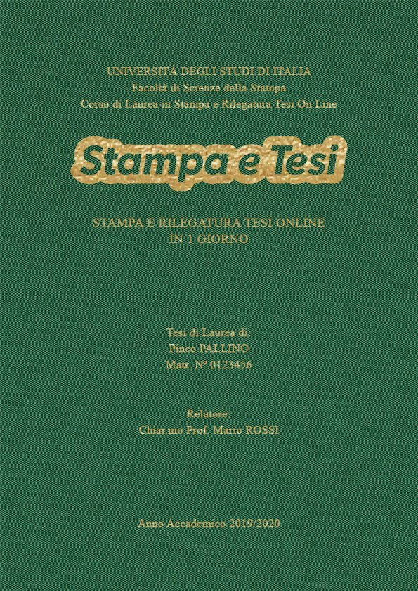 Seta Verde Oro LAYOUT 4 - Logo Centrato - Times New Roman