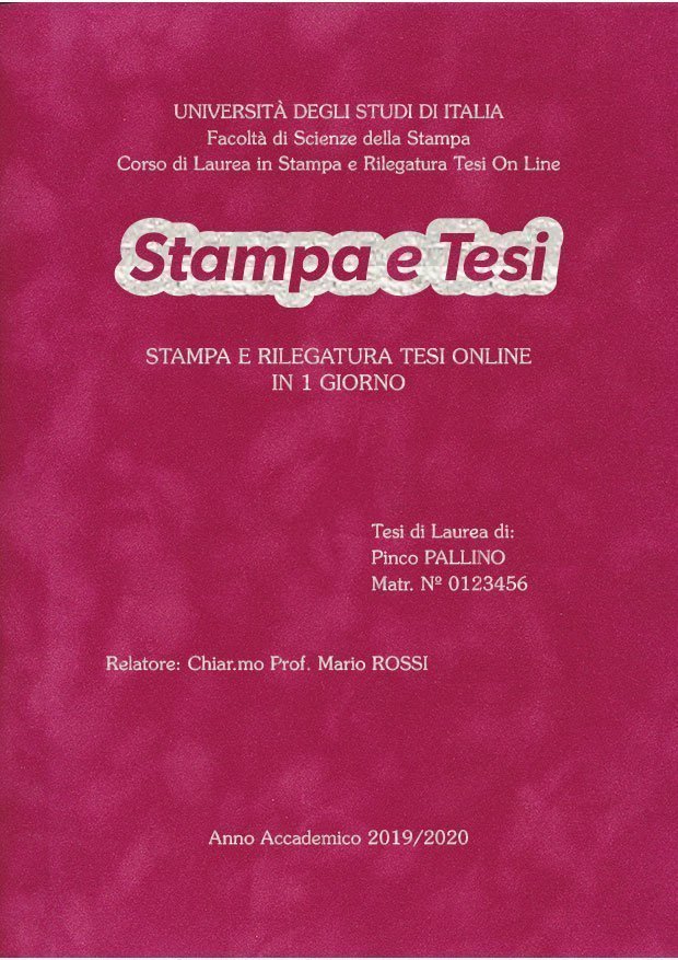 Velluto Fucsia Argento LAYOUT 1 - Logo Centrato - Souvenir 