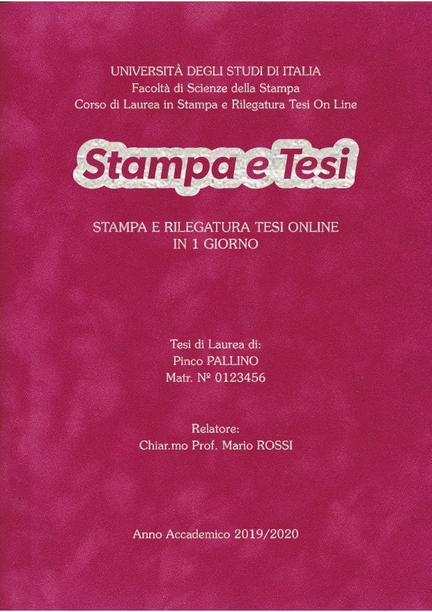 Velluto Fucsia Argento LAYOUT 4 - Logo Centrato - Souvenir 