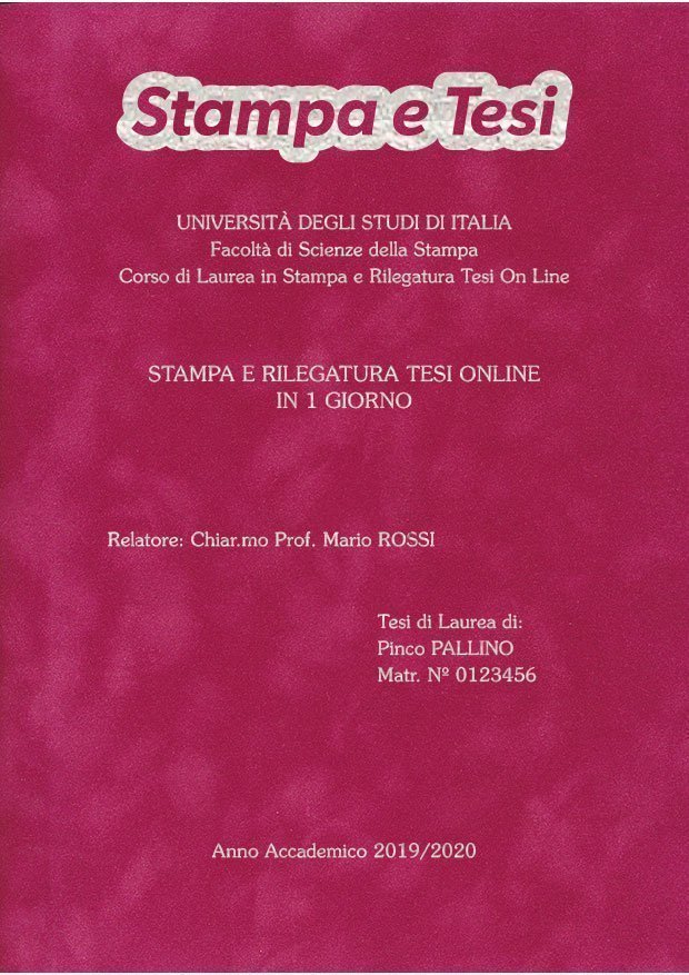 Velluto Fucsia Argento LAYOUT 2 - Logo in Alto - Souvenir 