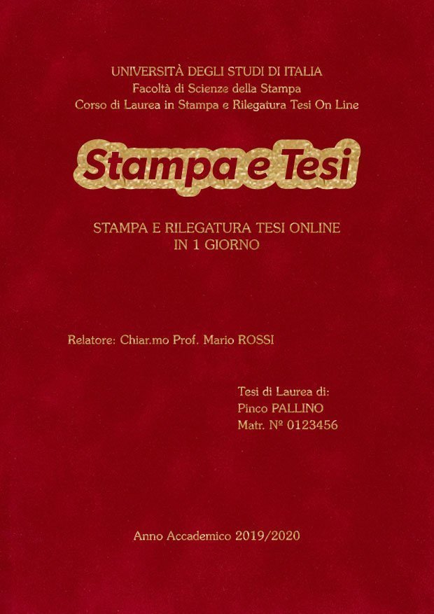 Velluto Bordeaux Oro LAYOUT 2 - Logo Centrato - Souvenir