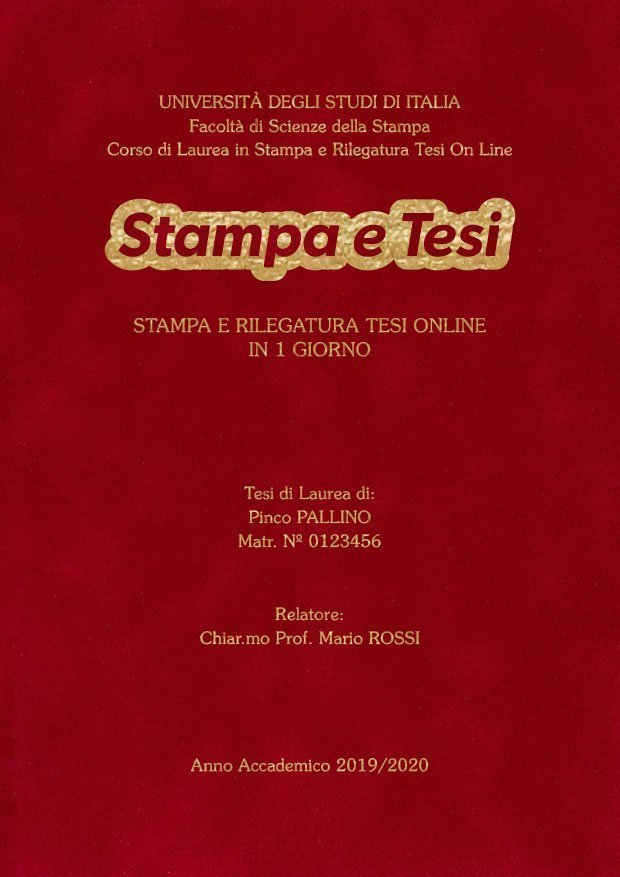 Velluto Bordeaux Oro LAYOUT 4 - Logo Centrato - Souvenir 