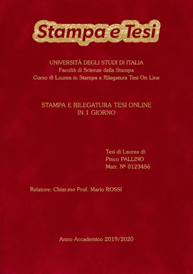 Velluto Bordeaux Oro LAYOUT 1 - Logo in Alto - Souvenir 