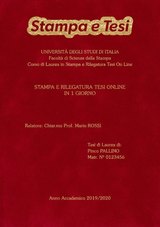 Velluto Bordeaux Oro LAYOUT 2 - Logo in Alto - Souvenir 