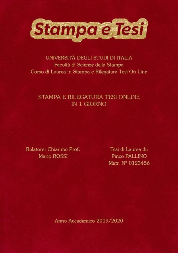 Velluto Bordeaux Oro LAYOUT 3 - Logo in Alto - Souvenir 