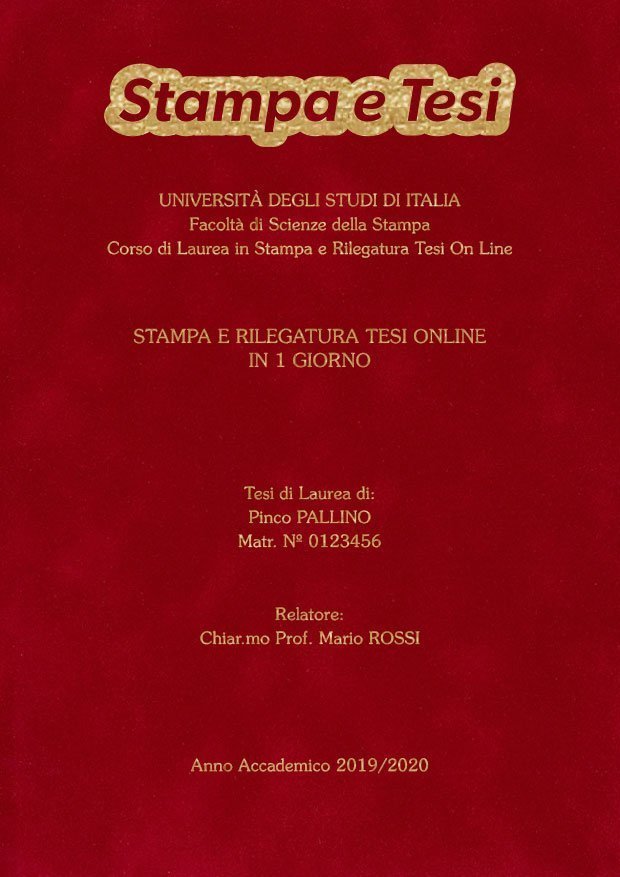 Velluto Bordeaux Oro LAYOUT 4 - Logo in Alto - Souvenir 