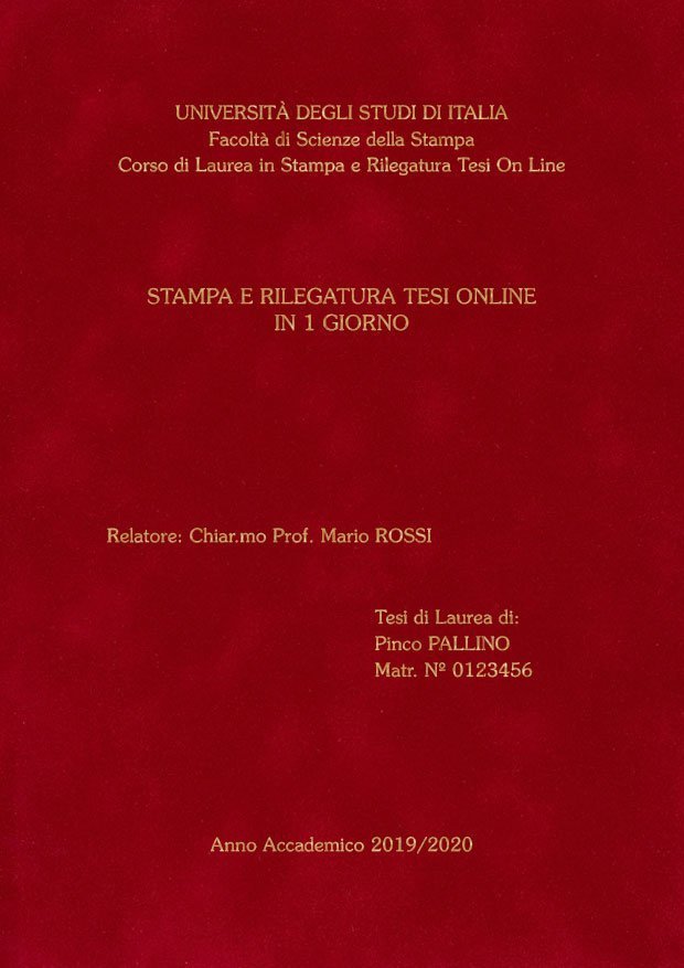 Velluto Bordeaux Oro LAYOUT 2 - Senza Logo - Souvenir