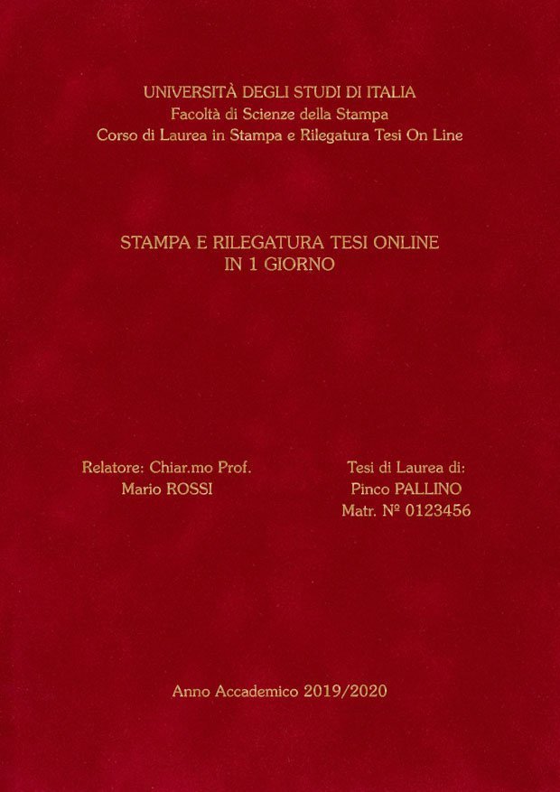 Velluto Bordeaux Oro LAYOUT 3 - Senza Logo - Souvenir 