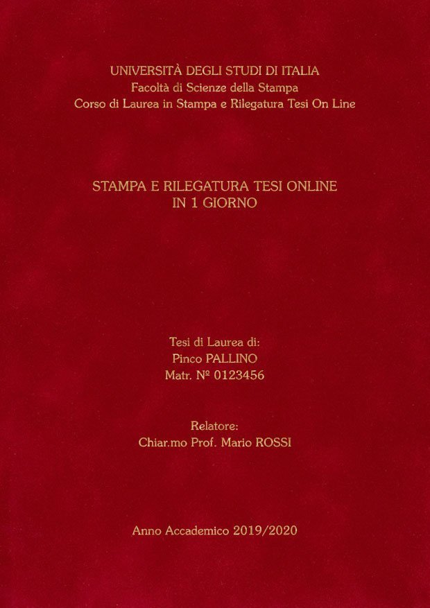 Velluto Bordeaux Oro LAYOUT 4 - Senza Logo - Souvenir 