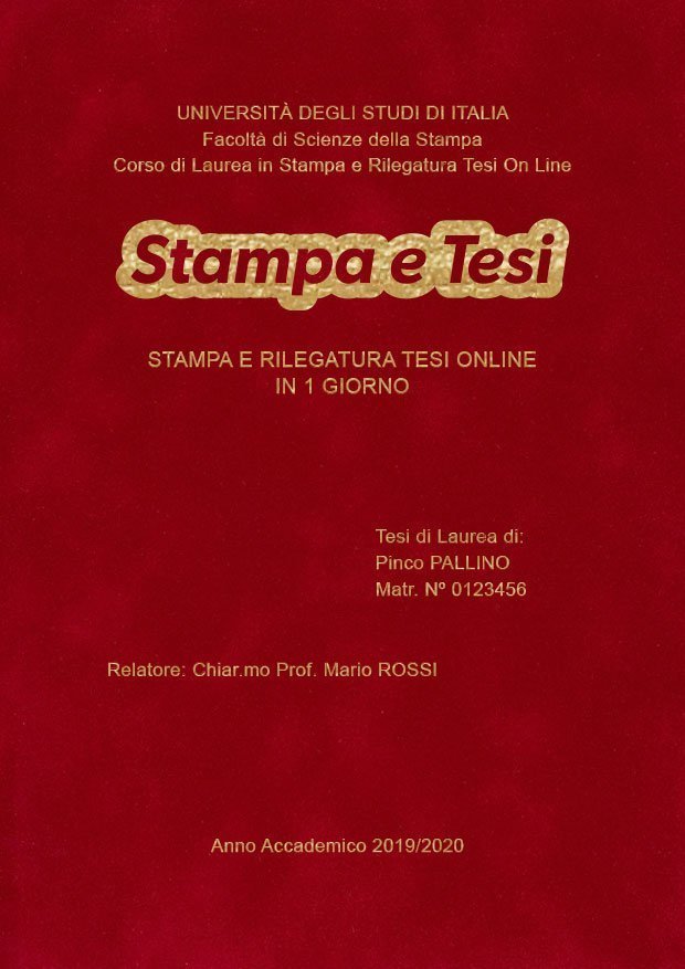 Velluto Bordeaux Oro LAYOUT 1 - Logo Centrato - Arial