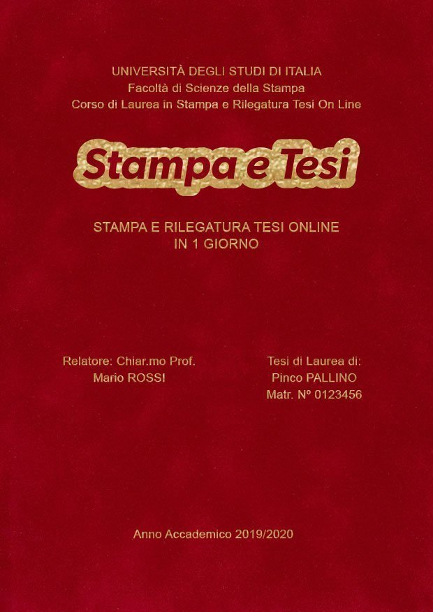 Velluto Bordeaux Oro LAYOUT 3 - Logo Centrato - Arial