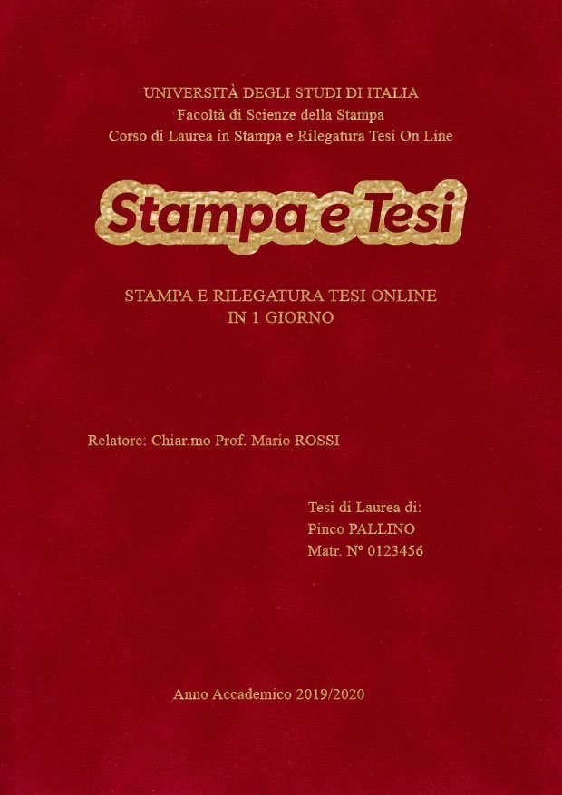 Velluto Bordeaux Oro LAYOUT 2 - Logo Centrato - Times New Roman