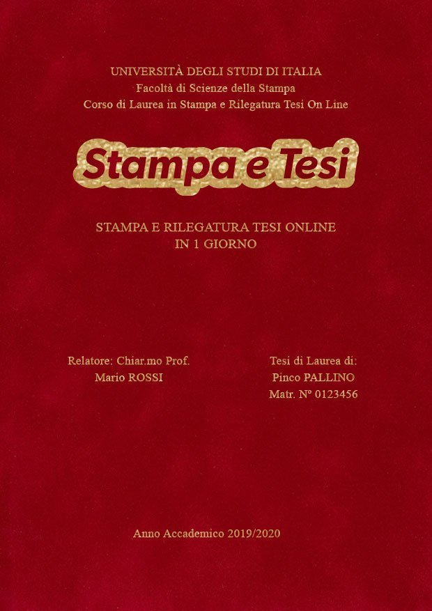 Velluto Bordeaux Oro LAYOUT 3 - Logo Centrato - Times New Roman