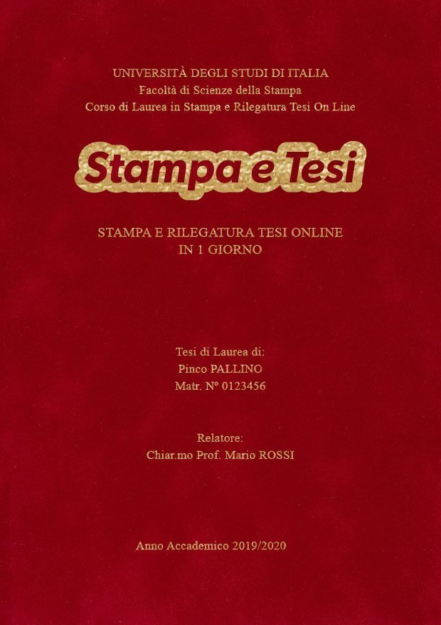 Velluto Bordeaux Oro LAYOUT 4 - Logo Centrato - Times New Roman