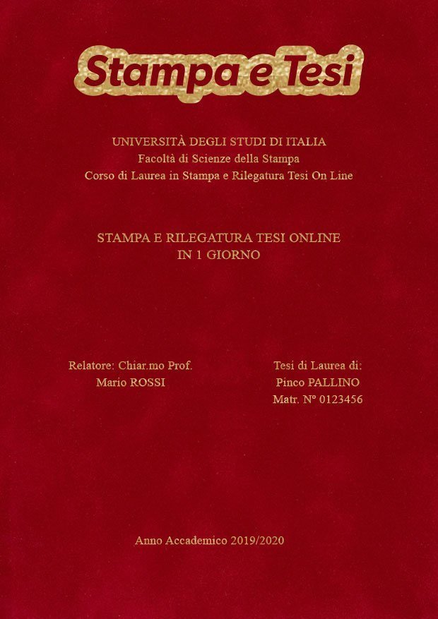 Velluto Bordeaux Oro LAYOUT 3 - Logo in Alto - Times New Roman