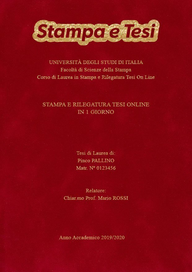 Velluto Bordeaux Oro LAYOUT 4 - Logo in Alto - Times New Roman