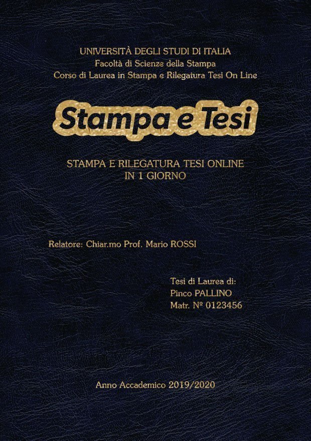 Similpelle Venata Blu Oro LAYOUT 2 - Logo Centrato - Souvenir