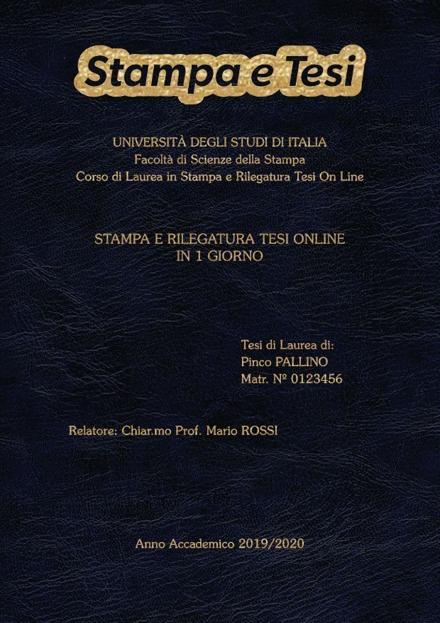 Similpelle Venata Blu Oro LAYOUT 1 - Logo in Alto - Souvenir 