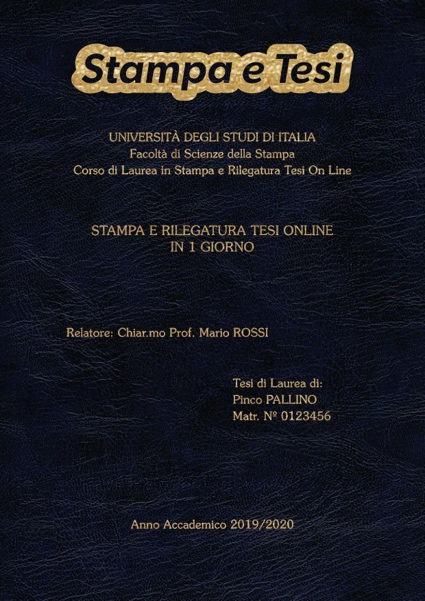 Similpelle Venata Blu Oro LAYOUT 2 - Logo in Alto - Souvenir 