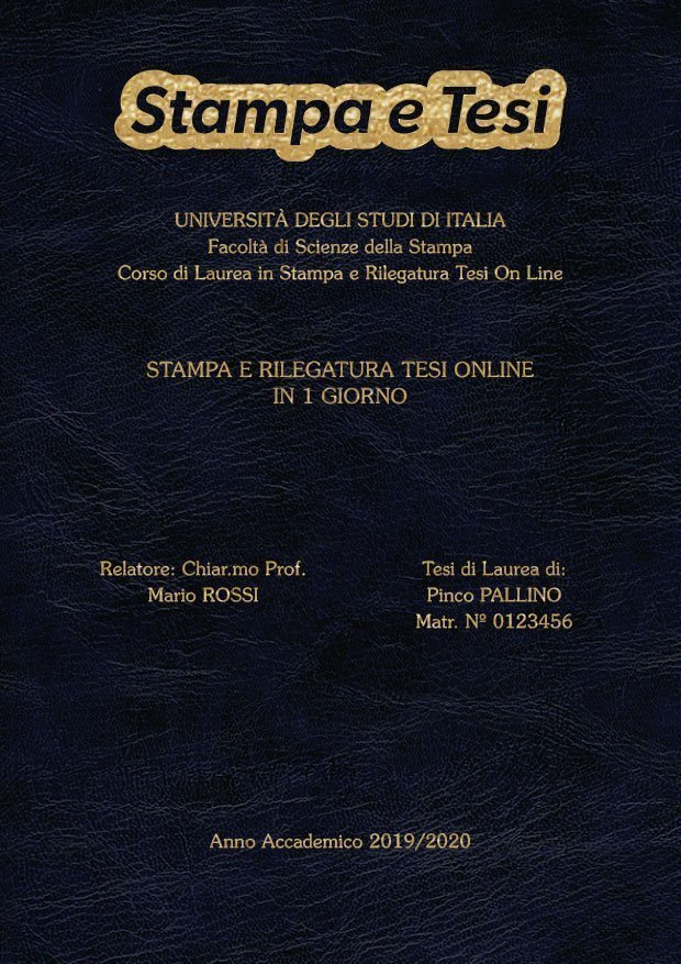 Similpelle Venata Blu Oro LAYOUT 3 - Logo in Alto - Souvenir 