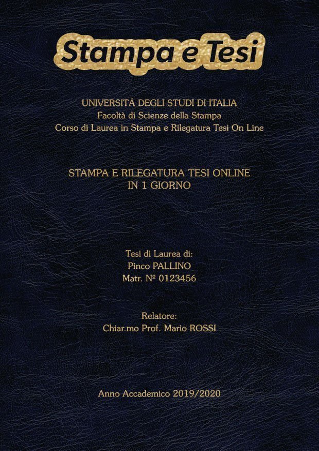 Similpelle Venata Blu Oro LAYOUT 4 - Logo in Alto - Souvenir 