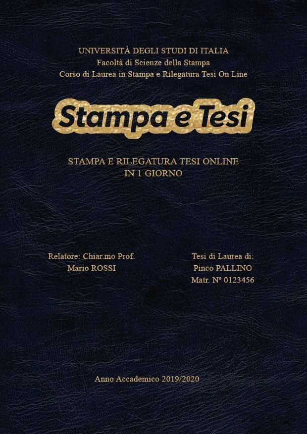 Similpelle Venata Blu Oro LAYOUT 3 - Logo Centrato - Times New Roman