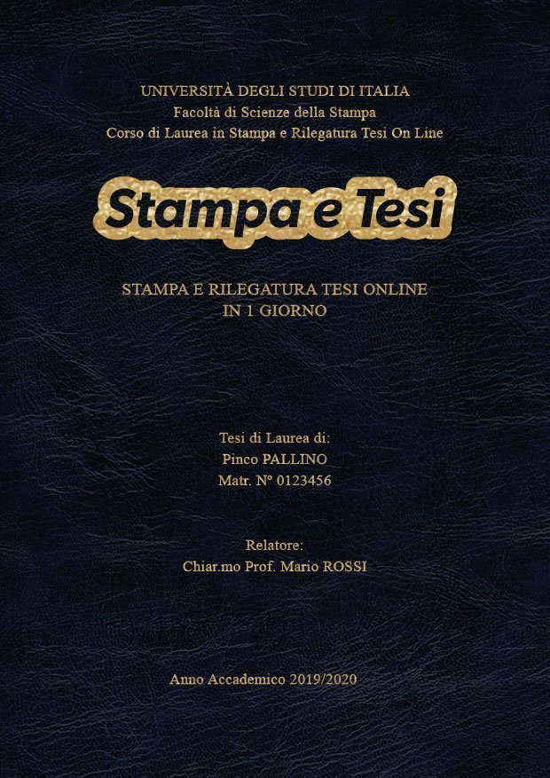 Similpelle Venata Blu Oro LAYOUT 4 - Logo Centrato - Times New Roman