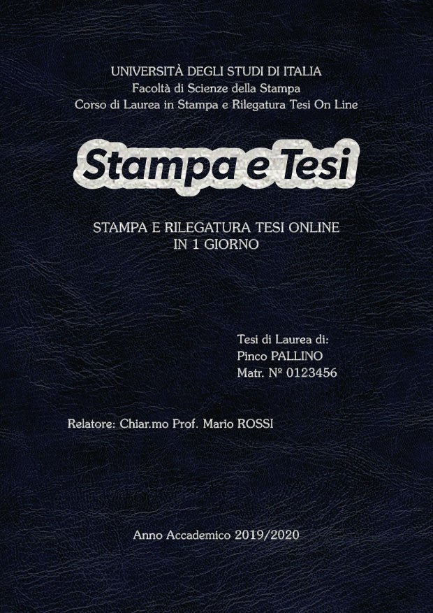 Similpelle Venata Blu Argento LAYOUT 1 - Logo Centrato - Souvenir 