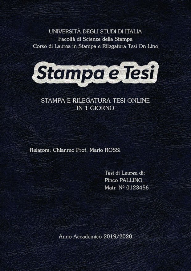 Similpelle Venata Blu Argento LAYOUT 2 - Logo Centrato - Souvenir