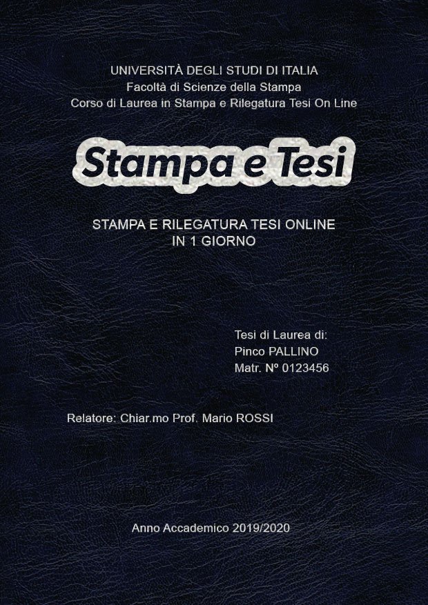 Similpelle Venata Blu Argento LAYOUT 1 - Logo Centrato - Arial