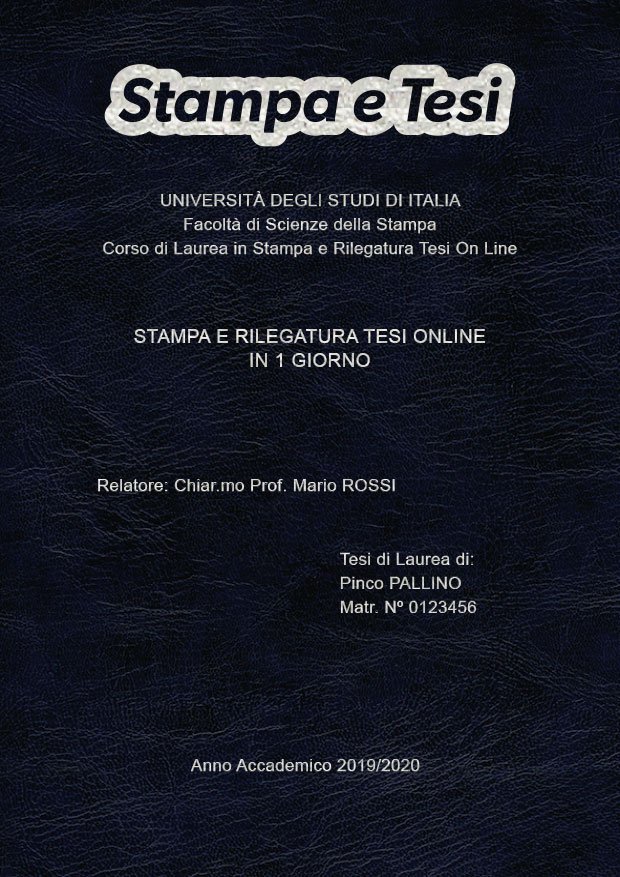 Similpelle Venata Blu Argento LAYOUT 2 - Logo in Alto - Arial